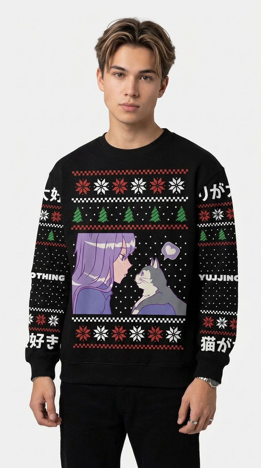 Best Company Cat Christmas Ugly Sweatshirt